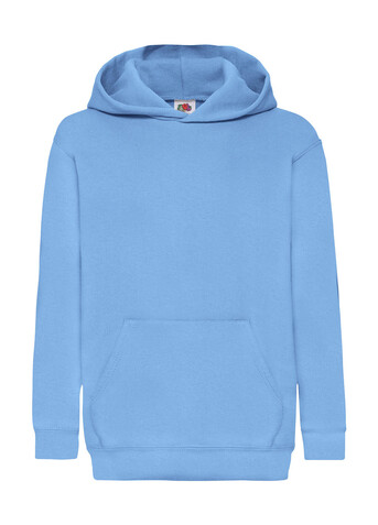 Fruit of the Loom Kids` Classic Hooded Sweat, Sky Blue, 116 (5-6) bedrucken, Art.-Nr. 280013204