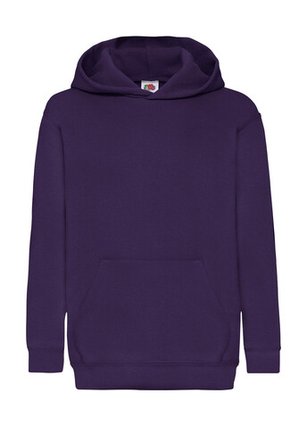 Fruit of the Loom Kids` Classic Hooded Sweat, Purple, 164 (14-15) bedrucken, Art.-Nr. 280013498