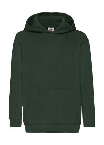 Fruit of the Loom Kids` Classic Hooded Sweat, Bottle Green, 164 (14-15) bedrucken, Art.-Nr. 280015408