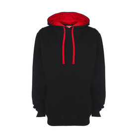 FDM Contrast Hoodie, Black/Fire Red, XS bedrucken, Art.-Nr. 281551542 FDM Contrast Hoodie, Black/Fire Red, XS bedrucken, Art.-Nr. 281551542