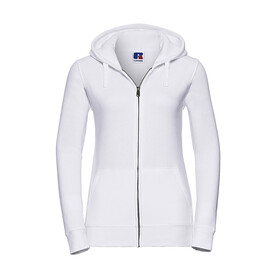 Russell Europe Ladies` Authentic Zipped Hood, White, XS bedrucken, Art.-Nr. 283000002 Russell Europe Ladies` Authentic Zipped Hood, White, XS bedrucken, Art.-Nr. 283000002