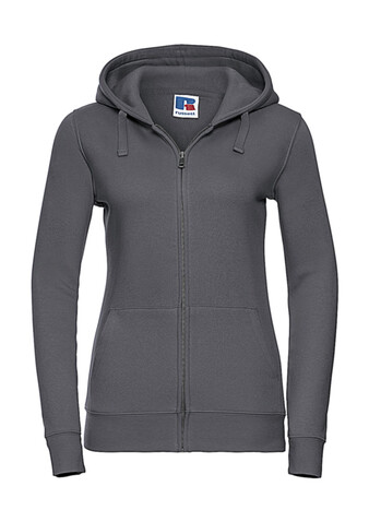 Russell Europe Ladies` Authentic Zipped Hood, Convoy Grey, L bedrucken, Art.-Nr. 283001275