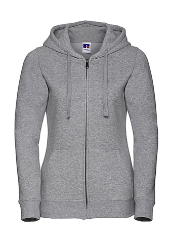 Russell Europe Ladies` Authentic Zipped Hood, Light Oxford, M bedrucken, Art.-Nr. 283007194