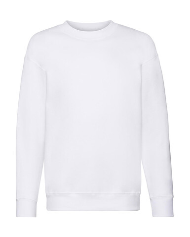 Fruit of the Loom Kids` Premium Set-In Sweat, White, 116 (5-6) bedrucken, Art.-Nr. 286010004