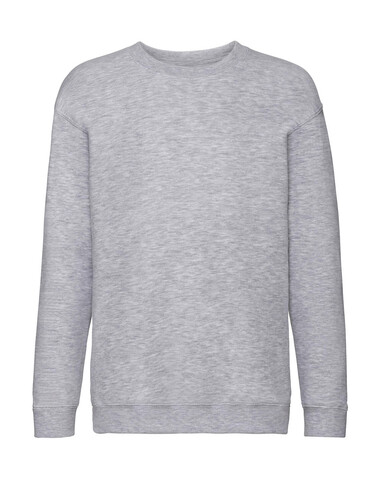 Fruit of the Loom Kids` Premium Set-In Sweat, Heather Grey, 164 (14-15) bedrucken, Art.-Nr. 286011238