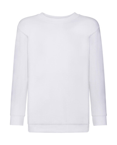 Fruit of the Loom Kids` Classic Set-In Sweat, White, 116 (5-6) bedrucken, Art.-Nr. 287010004