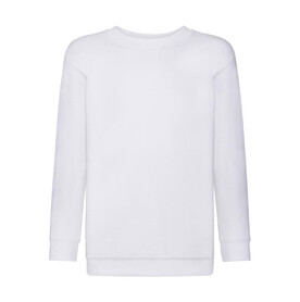 Fruit of the Loom Kids` Classic Set-In Sweat, White, 104 (3-4) bedrucken, Art.-Nr. 287010003