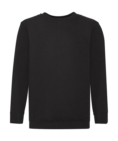 Fruit of the Loom Kids` Classic Set-In Sweat, Black, 116 (5-6) bedrucken, Art.-Nr. 287011014