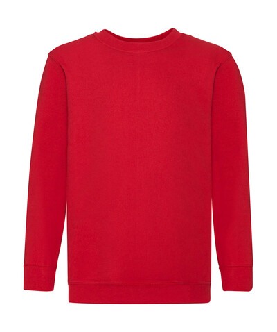 Fruit of the Loom Kids` Classic Set-In Sweat, Red, 116 (5-6) bedrucken, Art.-Nr. 287014004