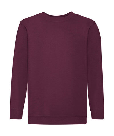 Fruit of the Loom Kids` Classic Set-In Sweat, Burgundy, 164 (14-15) bedrucken, Art.-Nr. 287014488