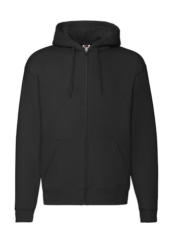 Fruit of the Loom Premium Hooded Zip Sweat, Black, S bedrucken, Art.-Nr. 293011013