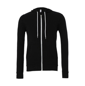 Bella Unisex Poly-Cotton Full Zip Hoodie, Black, XS bedrucken, Art.-Nr. 293061012 Bella Unisex Poly-Cotton Full Zip Hoodie, Black, XS bedrucken, Art.-Nr. 293061012
