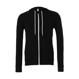 Bella Unisex Poly-Cotton Full Zip Hoodie, Black, XS bedrucken, Art.-Nr. 293061012