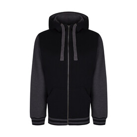 FDM Active Zip Hoodie, Black/Charcoal, XS bedrucken, Art.-Nr. 293551592