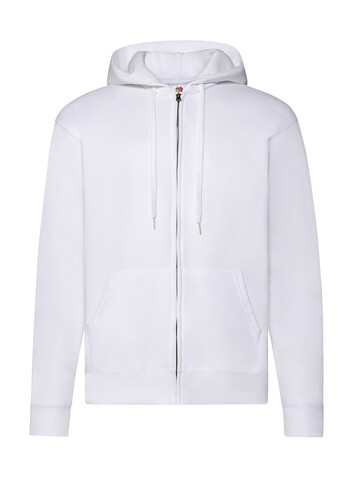 Fruit of the Loom Classic Hooded Sweat Jacket, White, S bedrucken, Art.-Nr. 294010003