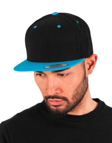 Yupoong Classic Snapback 2-Tone Cap, Black/Neon Pink, One Size bedrucken, Art.-Nr. 301731560