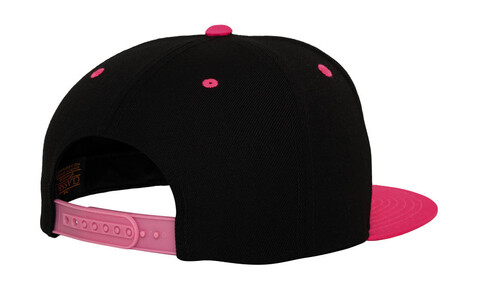 Yupoong Classic Snapback 2-Tone Cap, Black/Neon Pink, One Size bedrucken, Art.-Nr. 301731560