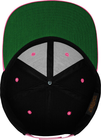 Yupoong Classic Snapback 2-Tone Cap, Black/Neon Pink, One Size bedrucken, Art.-Nr. 301731560