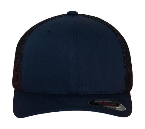 Flexfit Mesh Cotton Twill Trucker Cap, Navy, L/XL bedrucken, Art.-Nr. 302682002