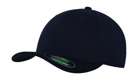 Flexfit Fitted Baseball Cap, Black, S/M bedrucken, Art.-Nr. 305681011