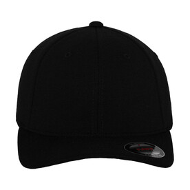 Flexfit Double Jersey Cap, Black, S/M bedrucken, Art.-Nr. 308681011