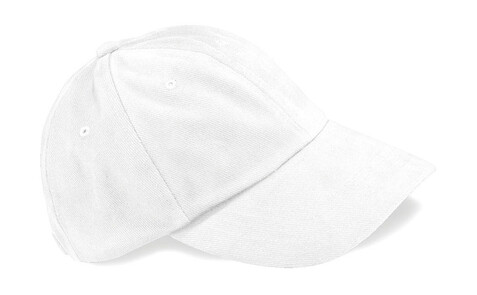 Beechfield Low Profile Heavy Brushed Cotton Cap, White, One Size bedrucken, Art.-Nr. 310690000