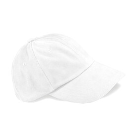 Beechfield Low Profile Heavy Brushed Cotton Cap, White, One Size bedrucken, Art.-Nr. 310690000