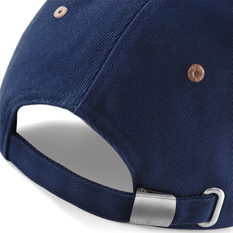 Beechfield Low Profile Heavy Brushed Cotton Cap, French Navy/Taupe, One Size bedrucken, Art.-Nr. 310692650
