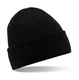 Beechfield Thinsulate™ Beanie, Black, One Size bedrucken, Art.-Nr. 320691010