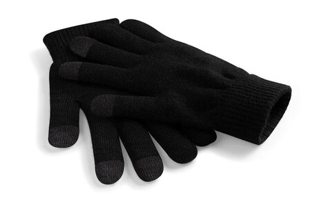 Beechfield TouchScreen Smart Gloves, Black, S/M bedrucken, Art.-Nr. 324691011