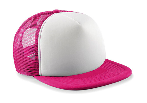 Beechfield Vintage Snapback Trucker, Fuchsia/White, One Size bedrucken, Art.-Nr. 329694700