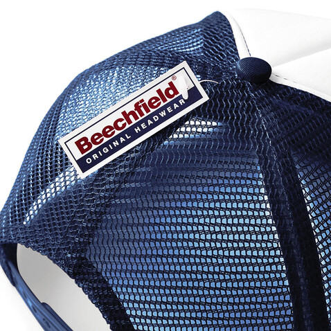 Beechfield Vintage Snapback Trucker, French Navy/White, One Size bedrucken, Art.-Nr. 329692500