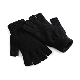 Beechfield Fingerless Gloves, Black, S/M bedrucken, Art.-Nr. 340691011