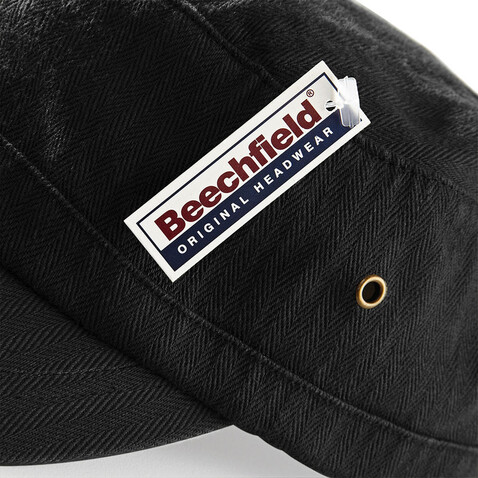 Beechfield Urban Army Cap, Vintage Black, One Size bedrucken, Art.-Nr. 350691120