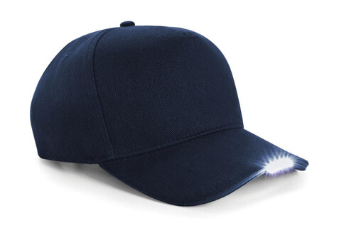 Beechfield LED Light Cap, French Navy, One Size bedrucken, Art.-Nr. 353692010