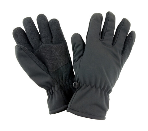 Result Softshell Thermal Glove, Black, S/M bedrucken, Art.-Nr. 364331011