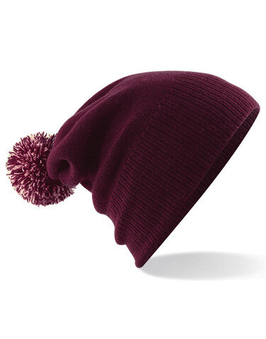 Beechfield Snowstar Beanie, Fuchsia/Off White, One Size bedrucken, Art.-Nr. 397694530