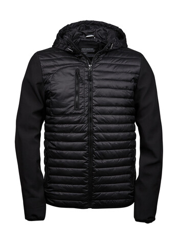 Tee Jays Hooded Crossover Jacket, Black, S bedrucken, Art.-Nr. 423541013
