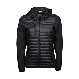 Tee Jays Ladies` Hooded Crossover Jacket, Black, S bedrucken, Art.-Nr. 424541013 Tee Jays Ladies` Hooded Crossover Jacket, Black, S bedrucken, Art.-Nr. 424541013