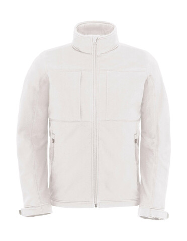 B &amp; C Hooded Softshell/men, White, 3XL bedrucken, Art.-Nr. 431420008