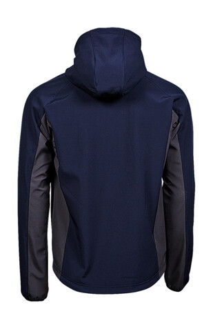 Tee Jays Hooded Lightweight Performance Softshell, Black/Dark Grey, M bedrucken, Art.-Nr. 435541533