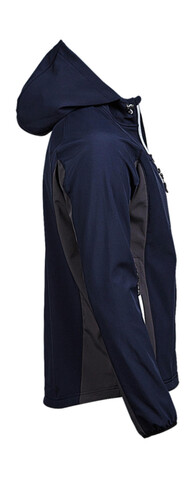 Tee Jays Hooded Lightweight Performance Softshell, Black/Dark Grey, S bedrucken, Art.-Nr. 435541532