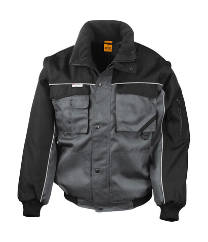 Result Heavy Duty Jacket, Grey/Black, S bedrucken, Art.-Nr. 437331483