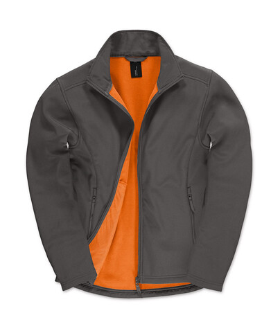 B &amp; C ID.701 Softshell Jacket, Dark Grey/Neon Orange, M bedrucken, Art.-Nr. 445421704