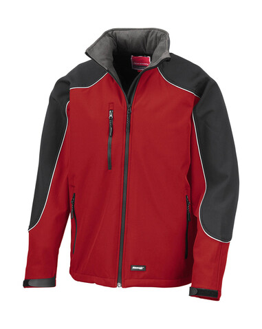 Result Ice Fell Hooded Softshell Jacket, Red/Black, 3XL bedrucken, Art.-Nr. 448334518