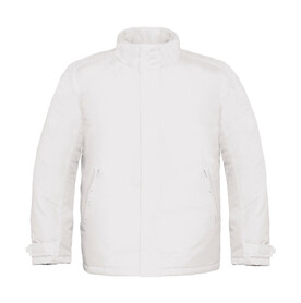 B &amp;amp; C Real+/men Heavy Weight Jacket, White, S bedrucken, Art.-Nr. 452420003