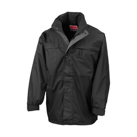 Result Mid-Season Jacket, Black/Grey, XS bedrucken, Art.-Nr. 467331512