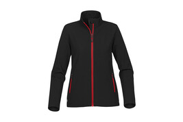StormTech Women`s Orbiter Softshell Jacket, Black/Bright Red, M bedrucken, Art.-Nr. 469181794