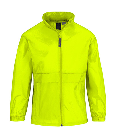 B &amp; C Sirocco/kids Windbreaker, Ultra Yellow, 3/4 (98/104) bedrucken, Art.-Nr. 498426223