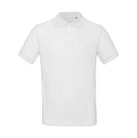 B &amp;amp; C Organic Inspire Polo /men, White, S bedrucken, Art.-Nr. 500420003